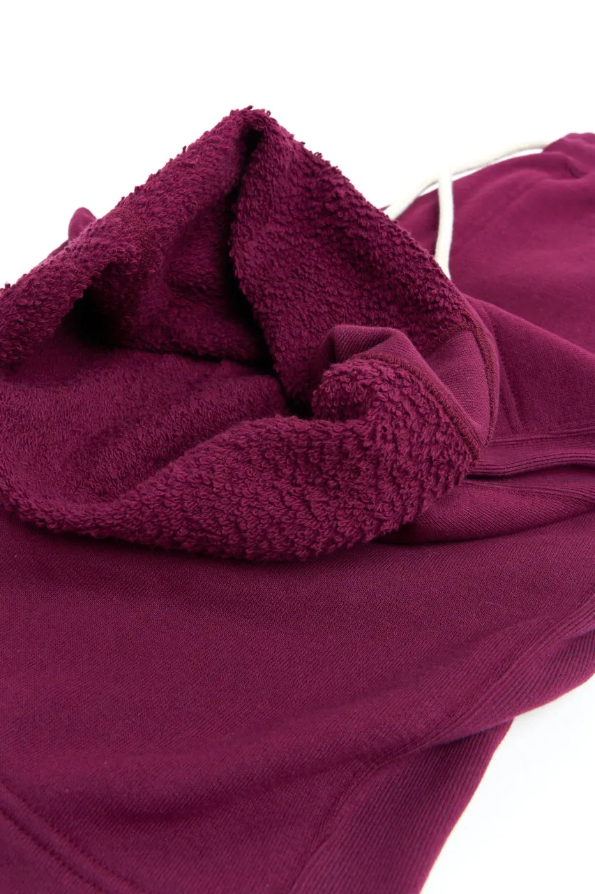 Wonder Looper Sweat Shorts Super Looper French Terry Burgundy