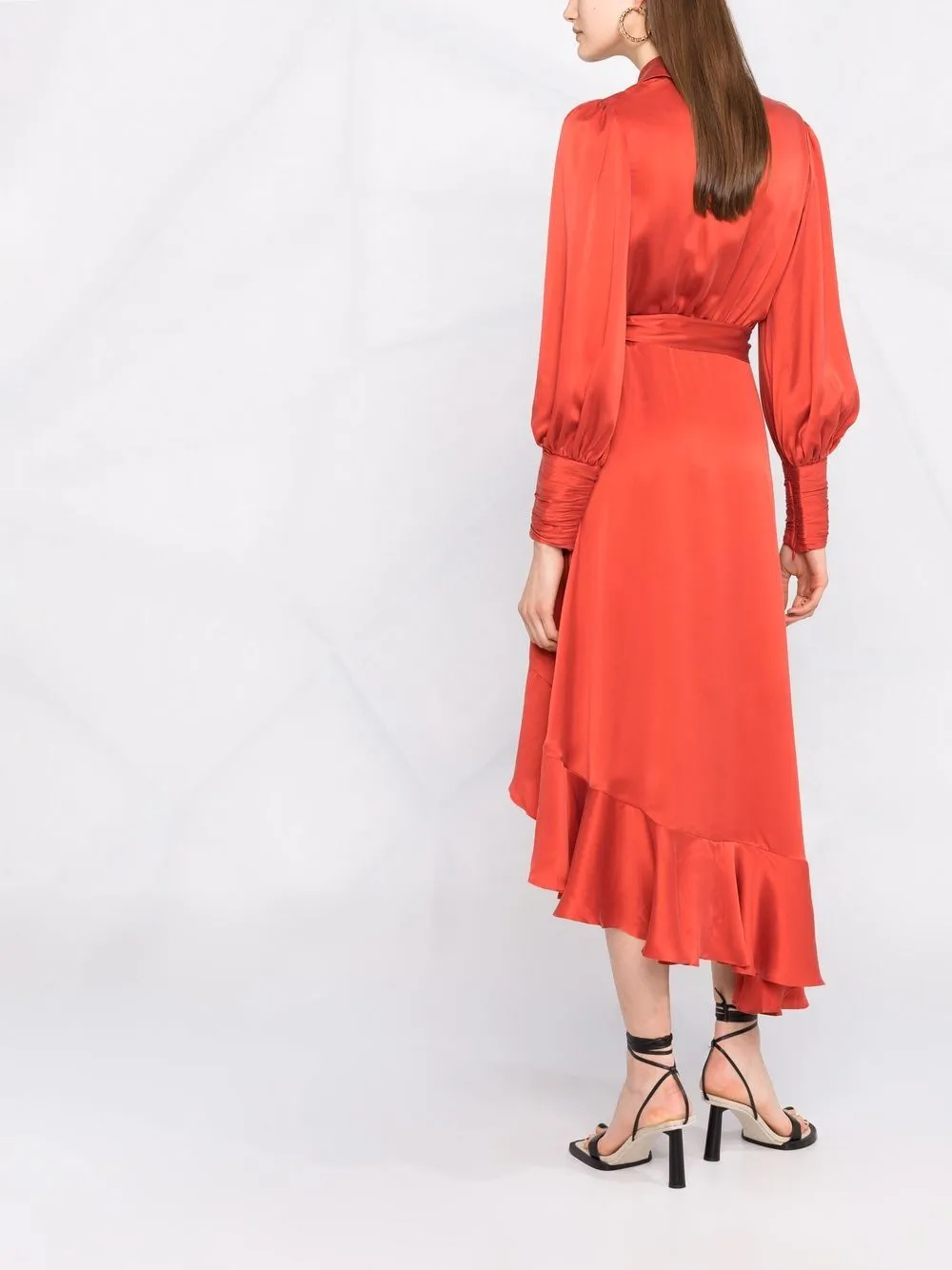 Wrapped midi dress