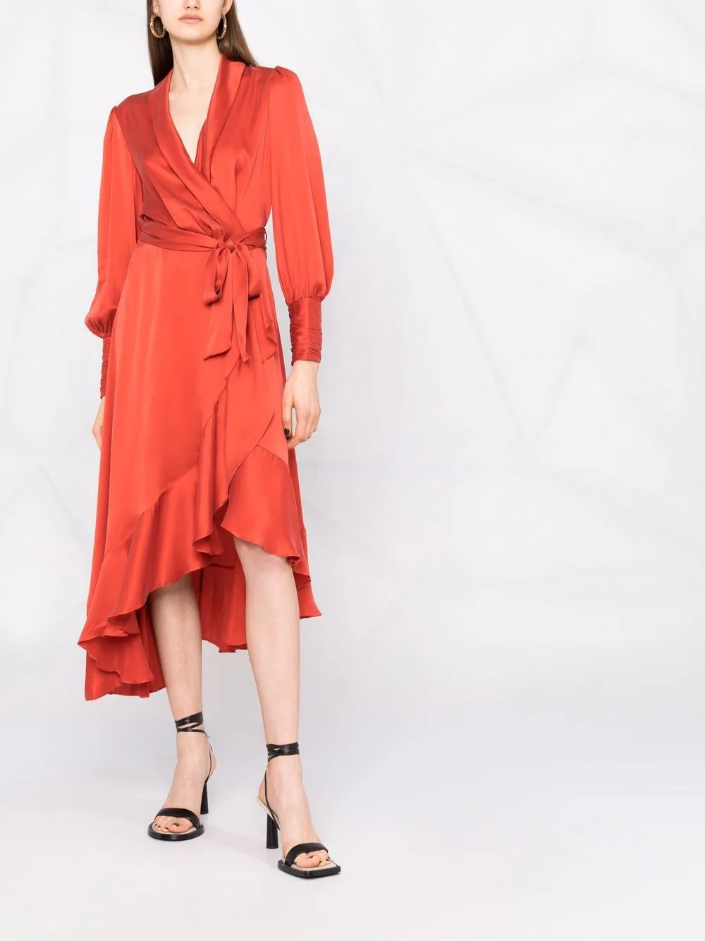 Wrapped midi dress