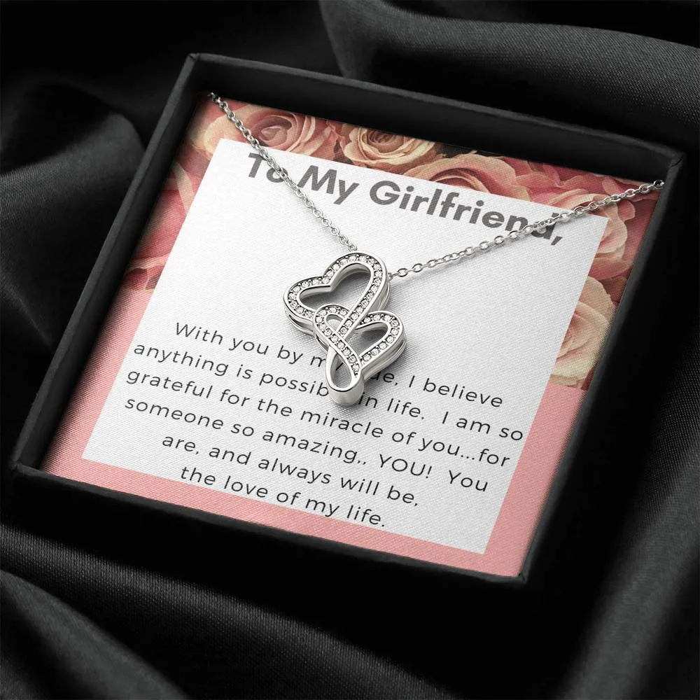 You are the love of my life-Double Hearts Necklace for Girlfriend