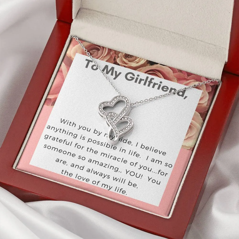 You are the love of my life-Double Hearts Necklace for Girlfriend