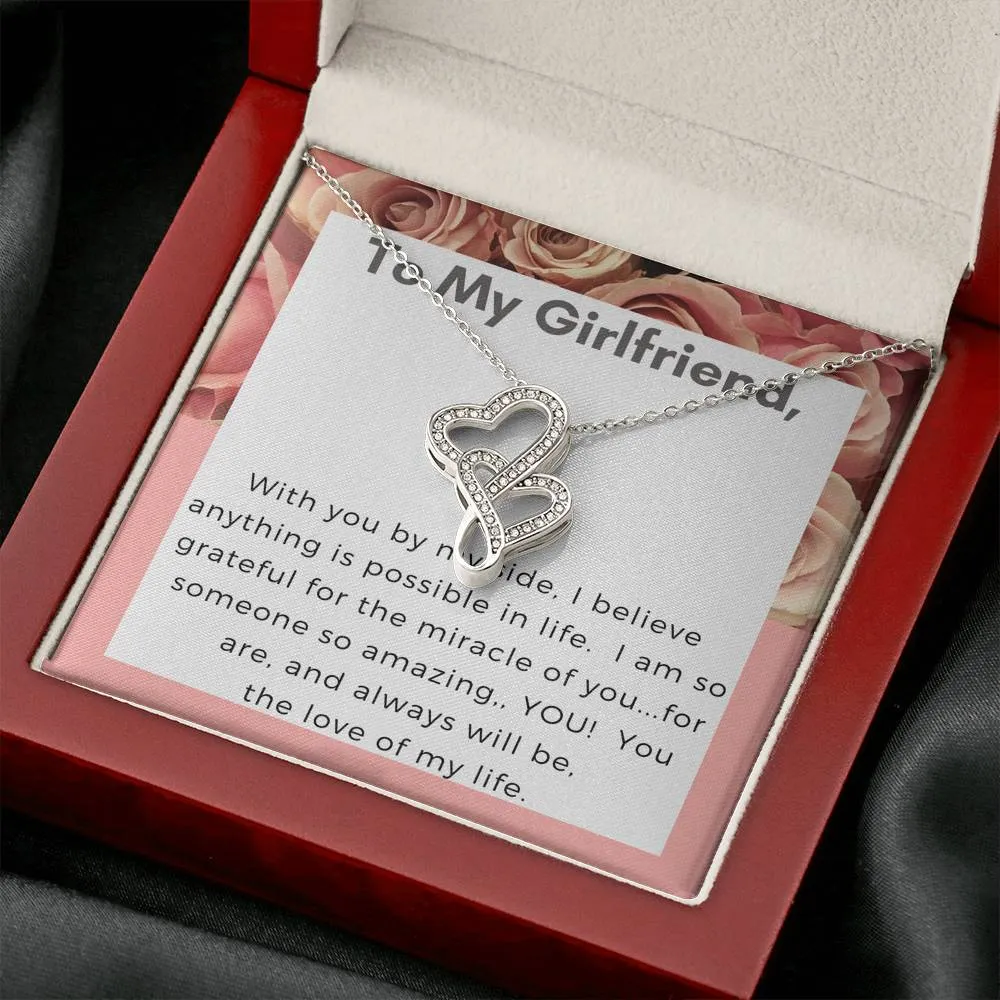 You are the love of my life-Double Hearts Necklace for Girlfriend
