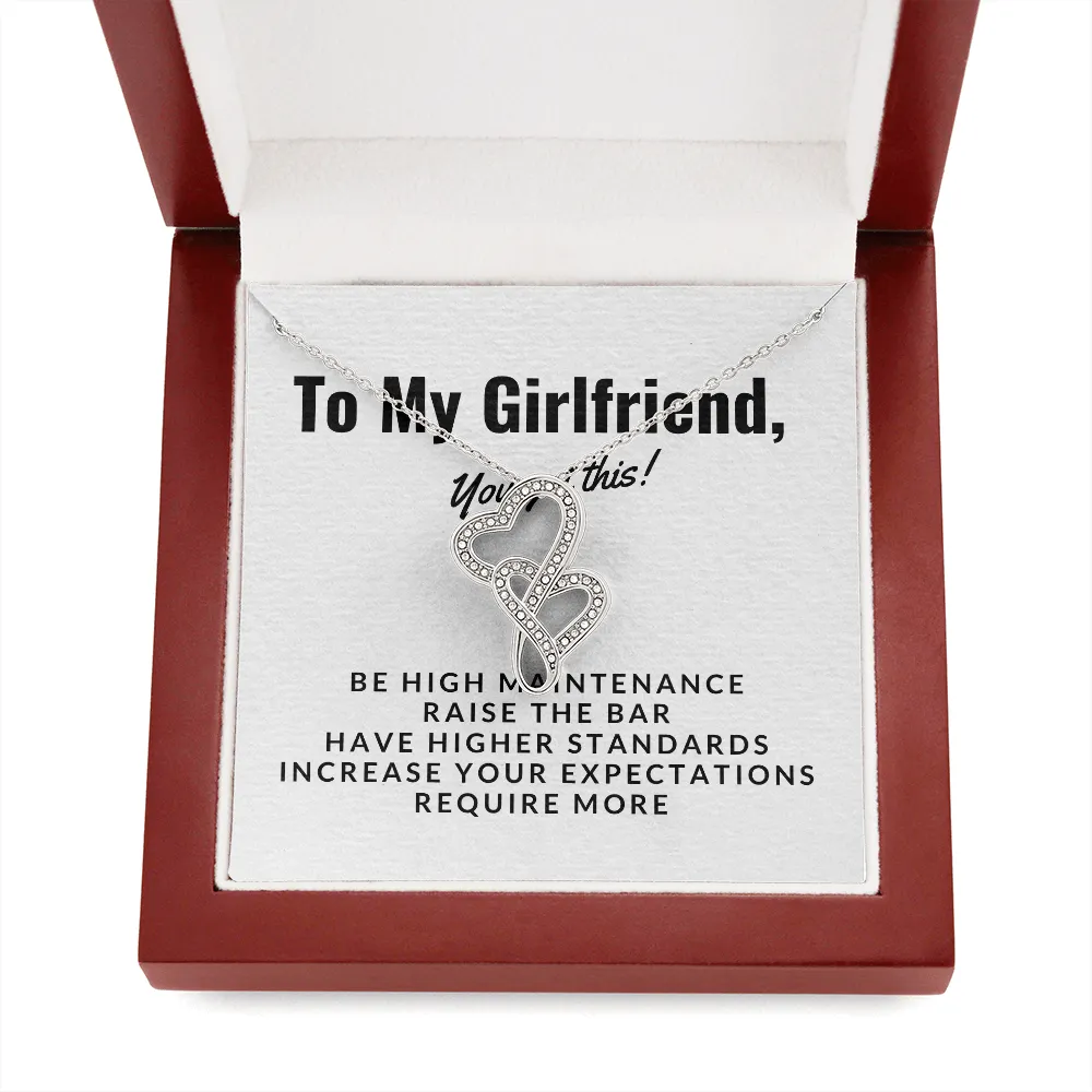 You got this-Double Hearts Necklace for Girlfriend