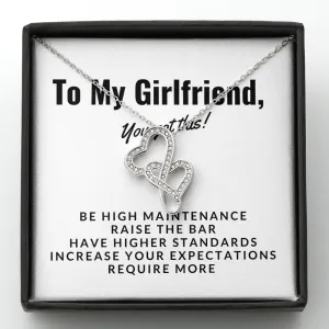 You got this-Double Hearts Necklace for Girlfriend