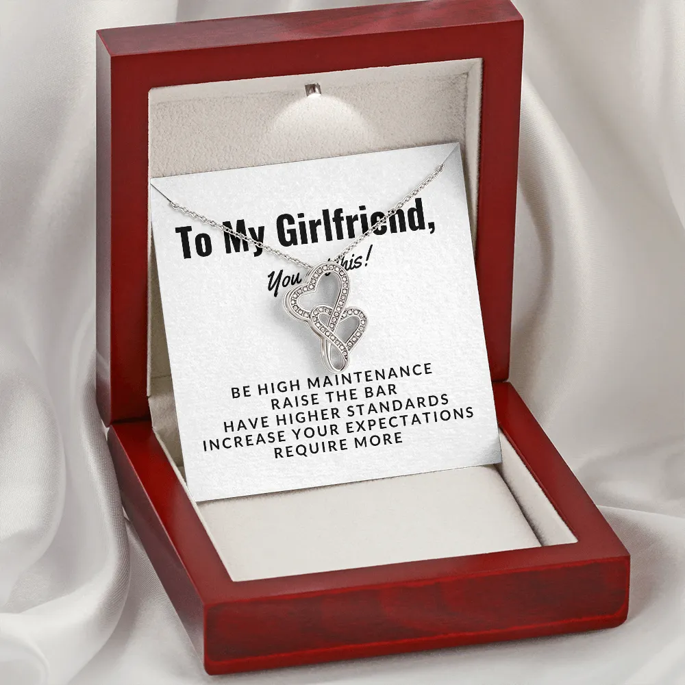 You got this-Double Hearts Necklace for Girlfriend