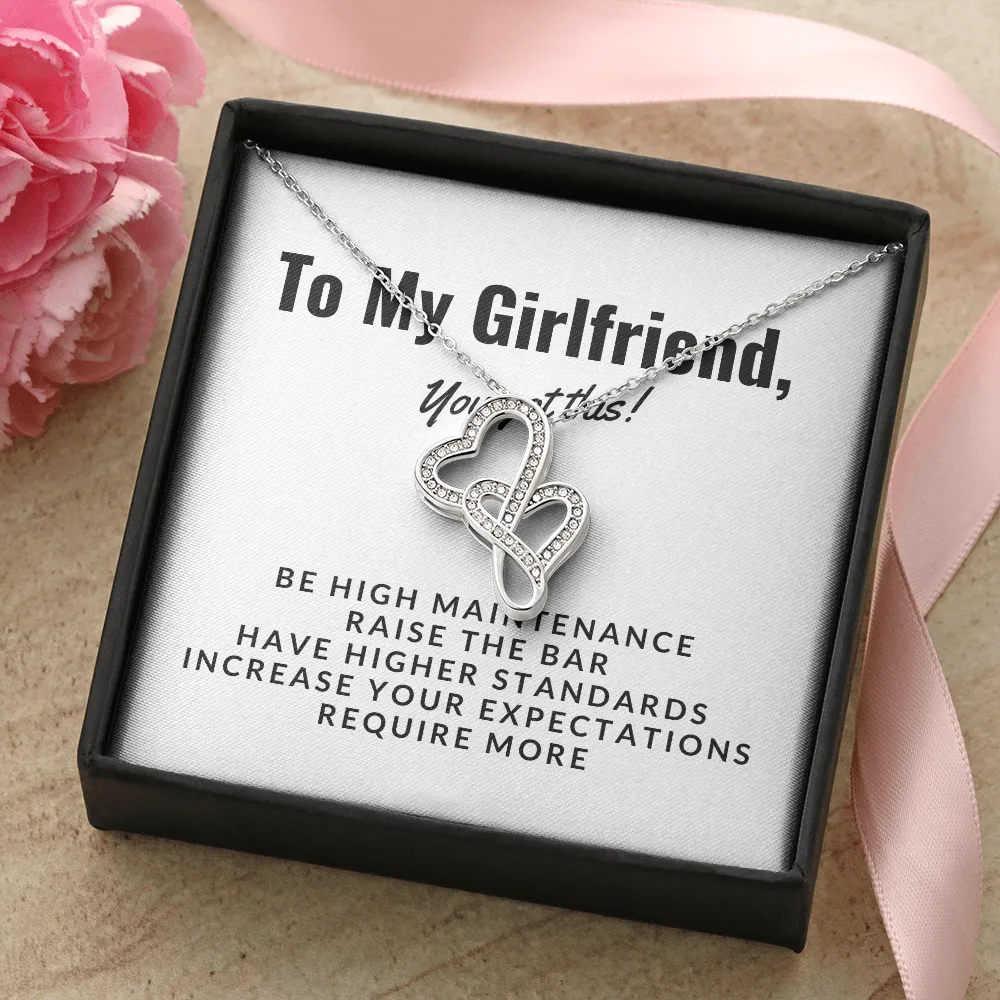 You got this-Double Hearts Necklace for Girlfriend