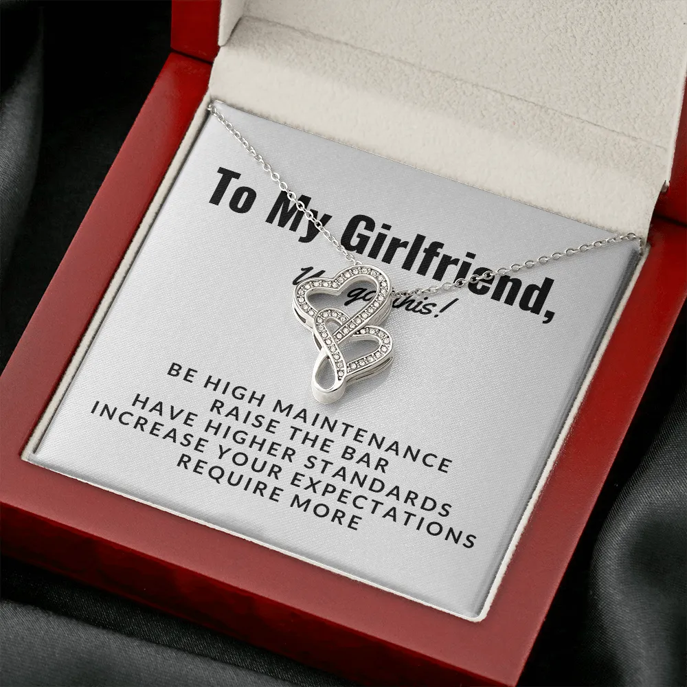 You got this-Double Hearts Necklace for Girlfriend