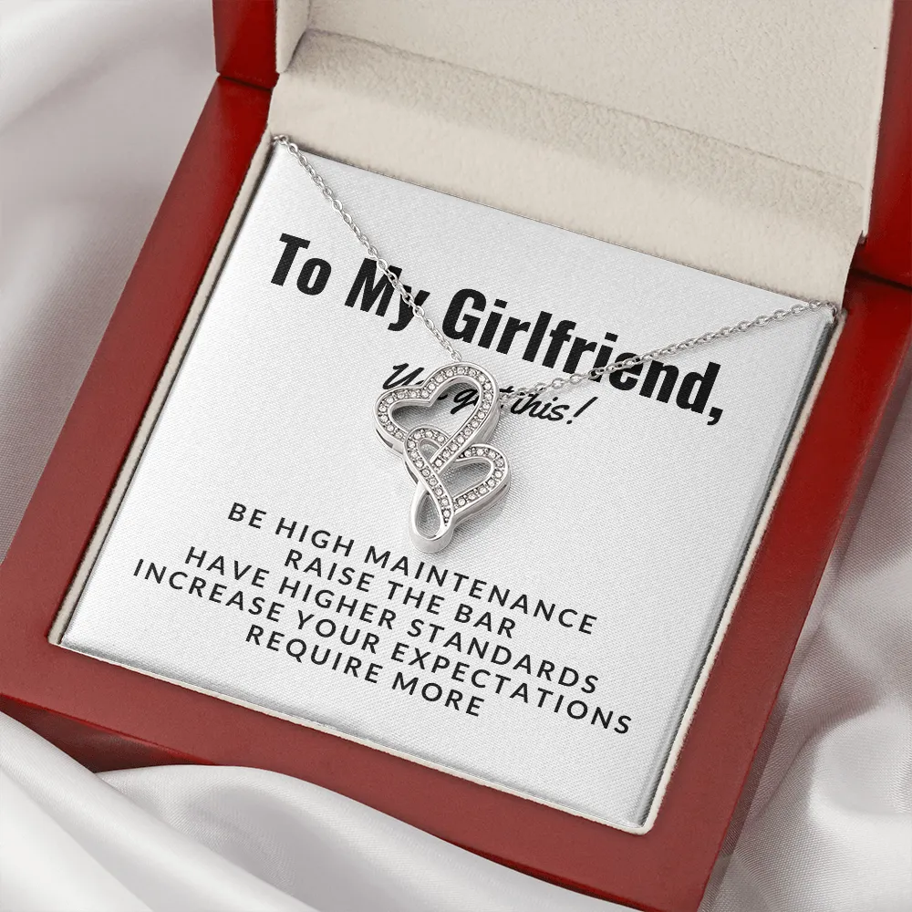 You got this-Double Hearts Necklace for Girlfriend