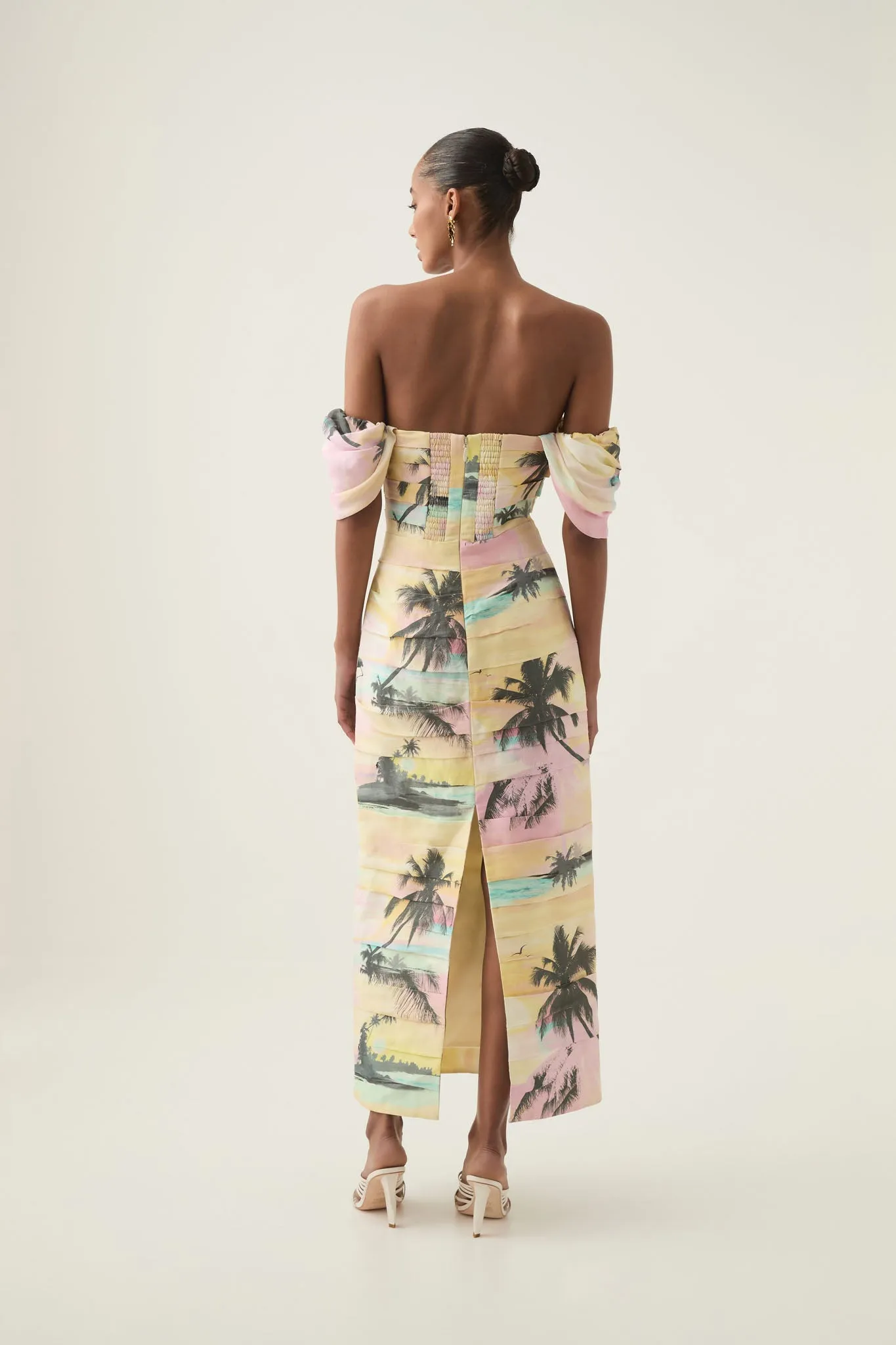 Zara Gathered Maxi Dress