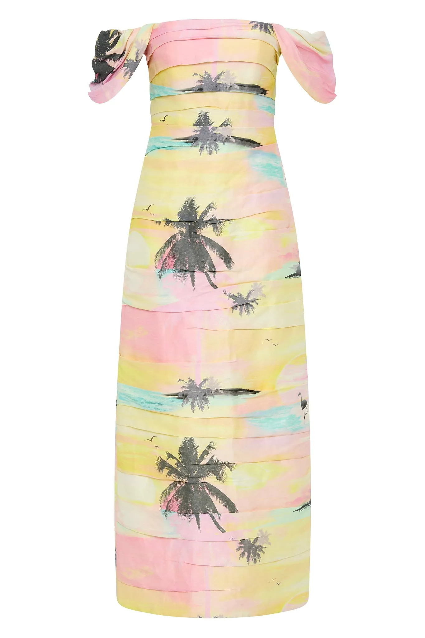 Zara Gathered Maxi Dress