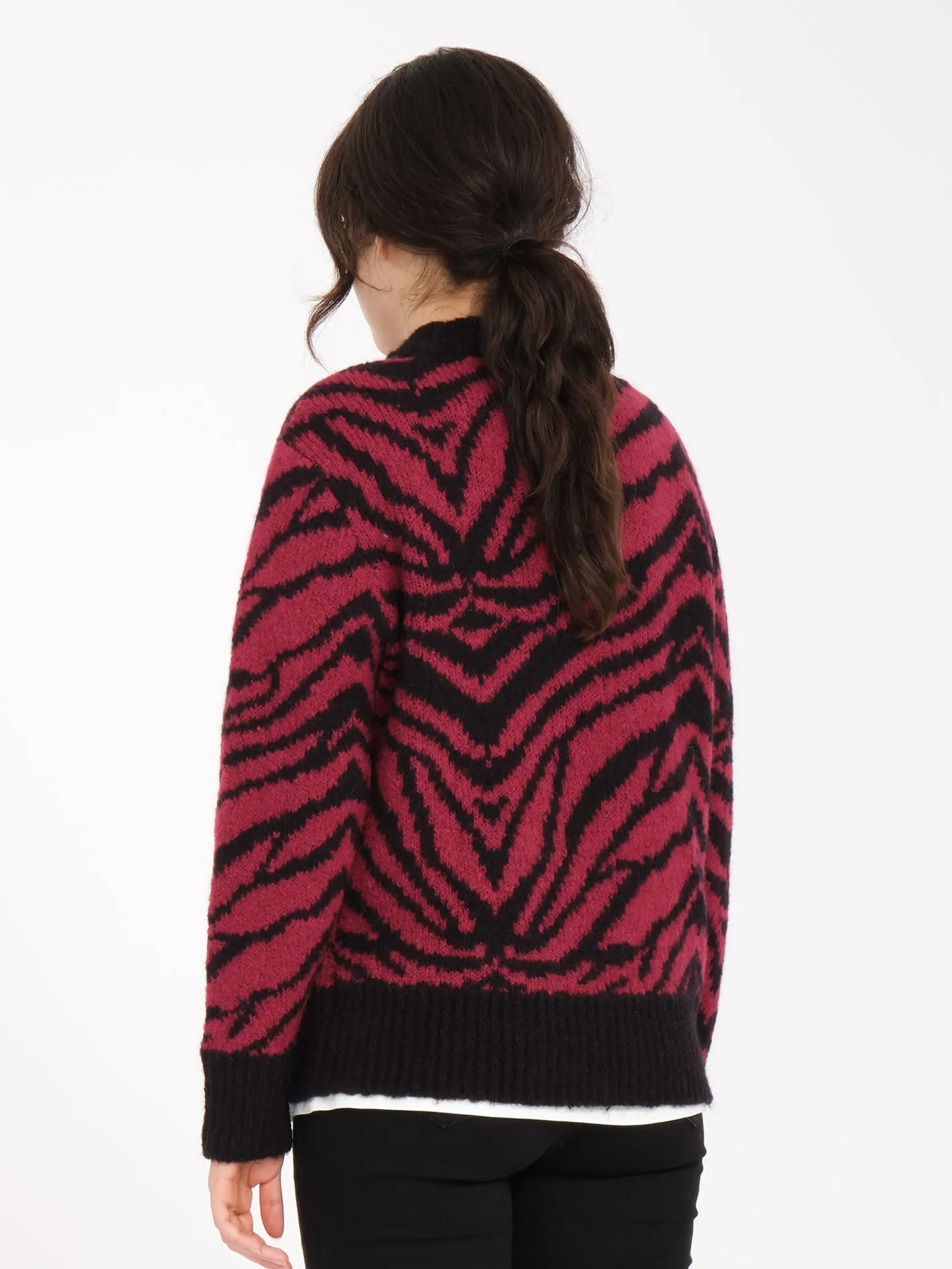 Zebra Pullover - WINE