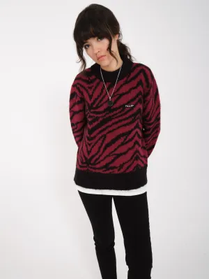 Zebra Pullover - WINE