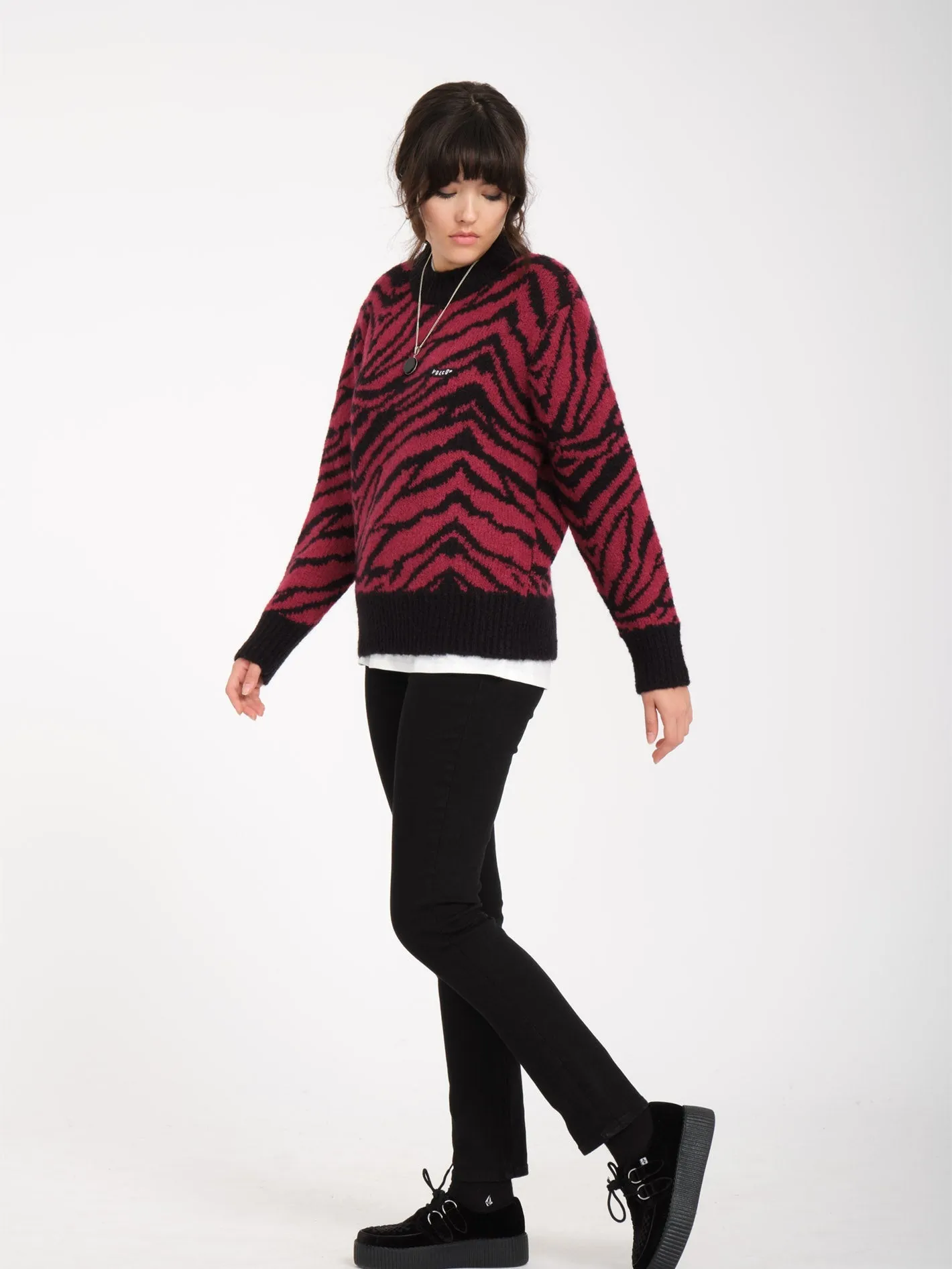 Zebra Pullover - WINE