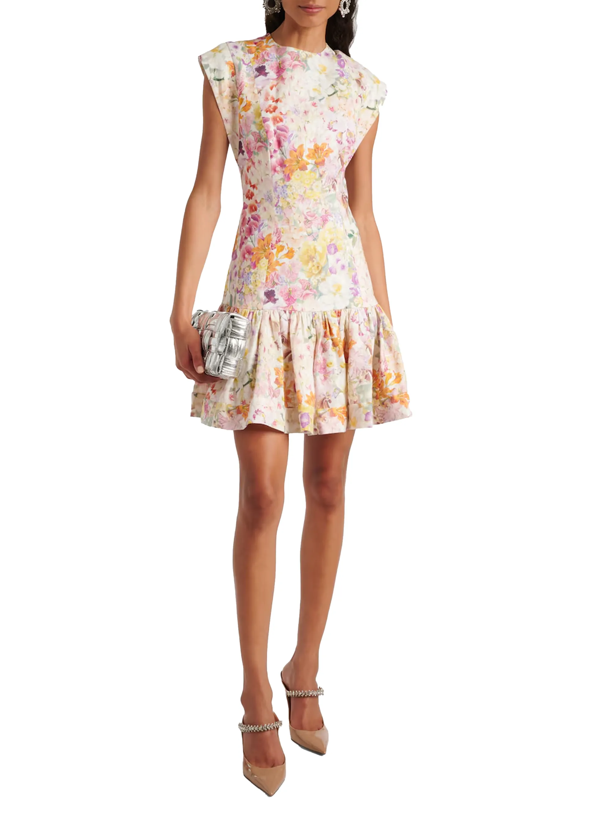 Zimmermann Harmony floral linen minidress